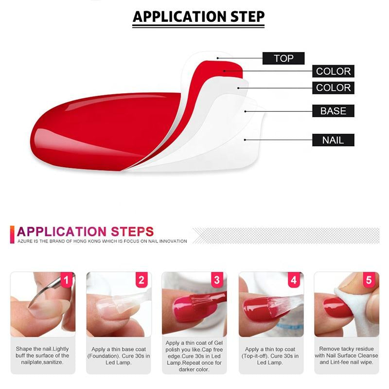 Meetnail 36 PCS Gel Nail Polish Set-30 Color Gel Polish with Glitter Matte Base Top Coat and Brush Burgundy Red Blue Purple Hot Pink Green Black White DIY Manicure at Home Cutics Cosmetic Gift