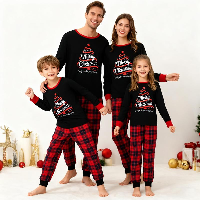 Family Matching Christmas Pajamas Set - Two-Piece All-Over Print Holiday Nightwear for Adults and Kids, Perfect for Festive Gatherings and Pajama Parties
